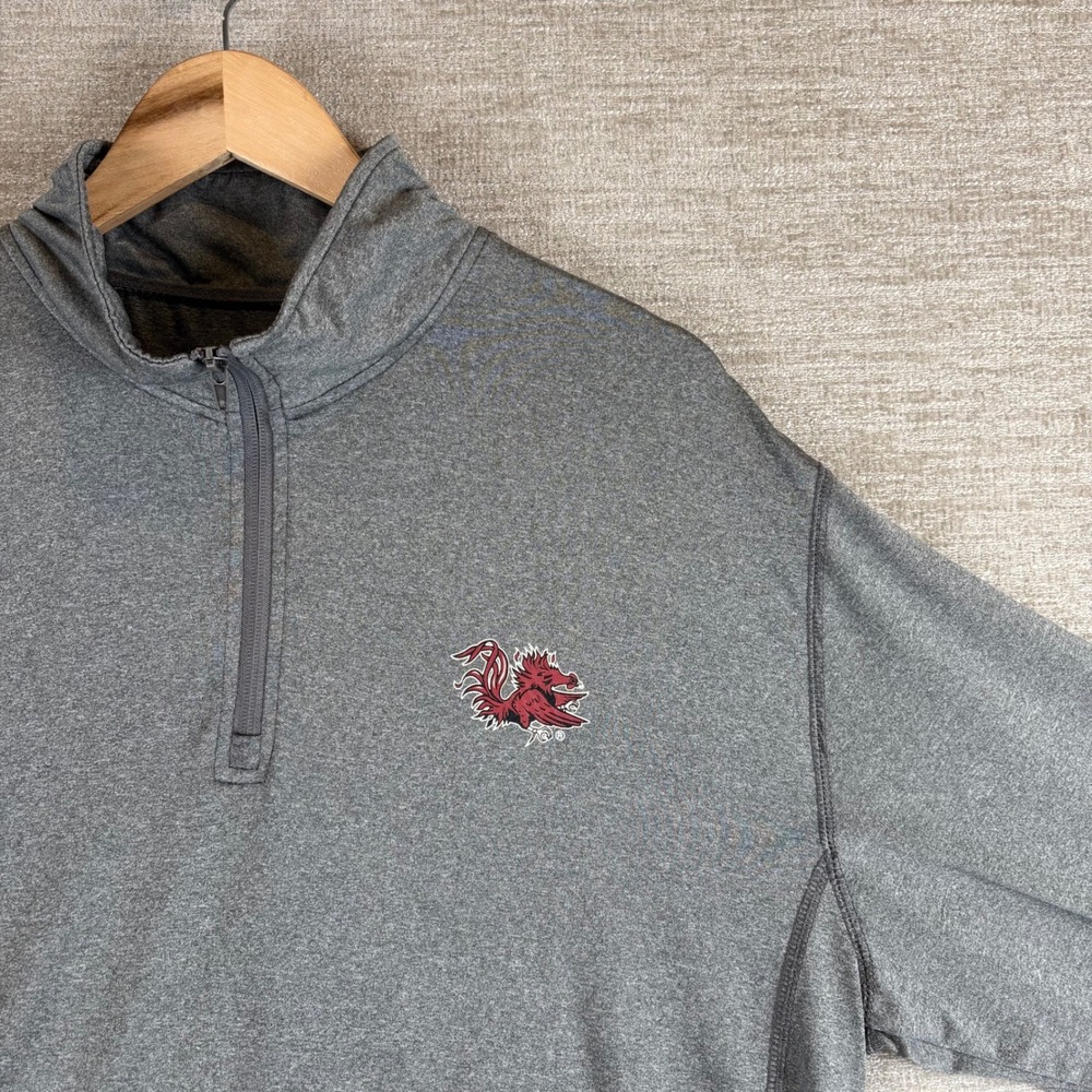 South Carolina Gamecocks 1/4 Zip Pullover Mens XL Gray Russell NCAA Football